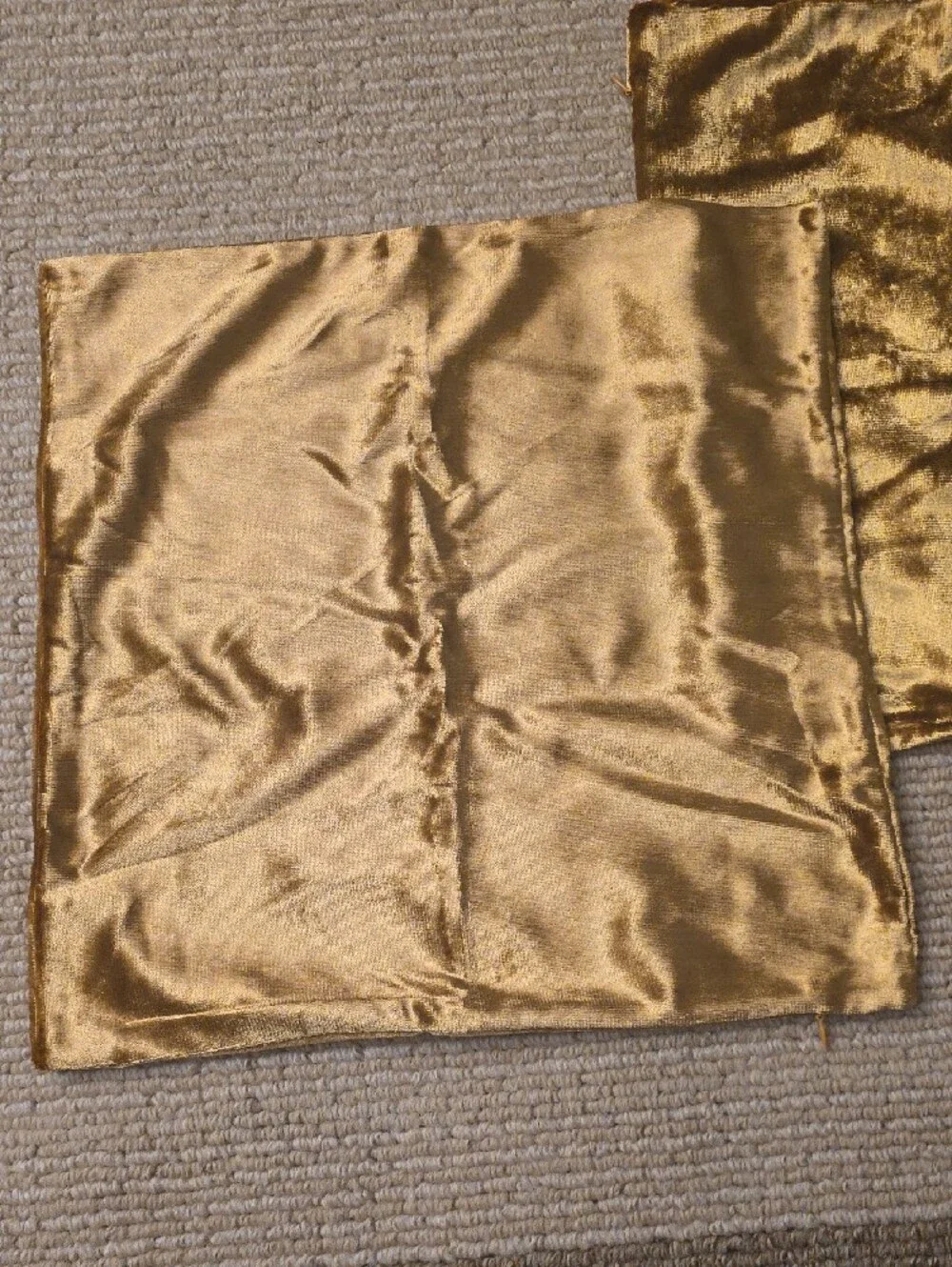Gold Velvet Pillow Covers - Set of 2